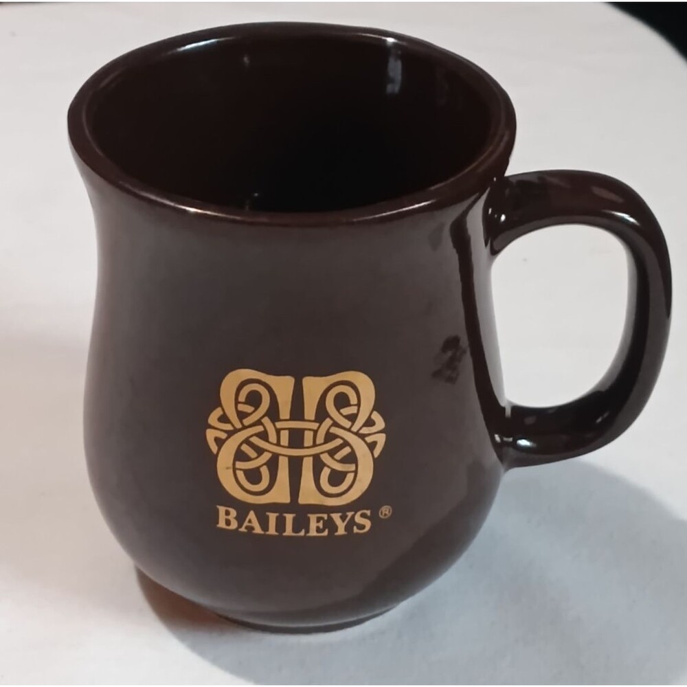 BAILEYS Irish Cream - Brown & Gold Celtic Knot Coffee Mug Cup